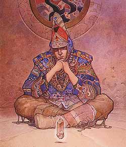 Sitting man